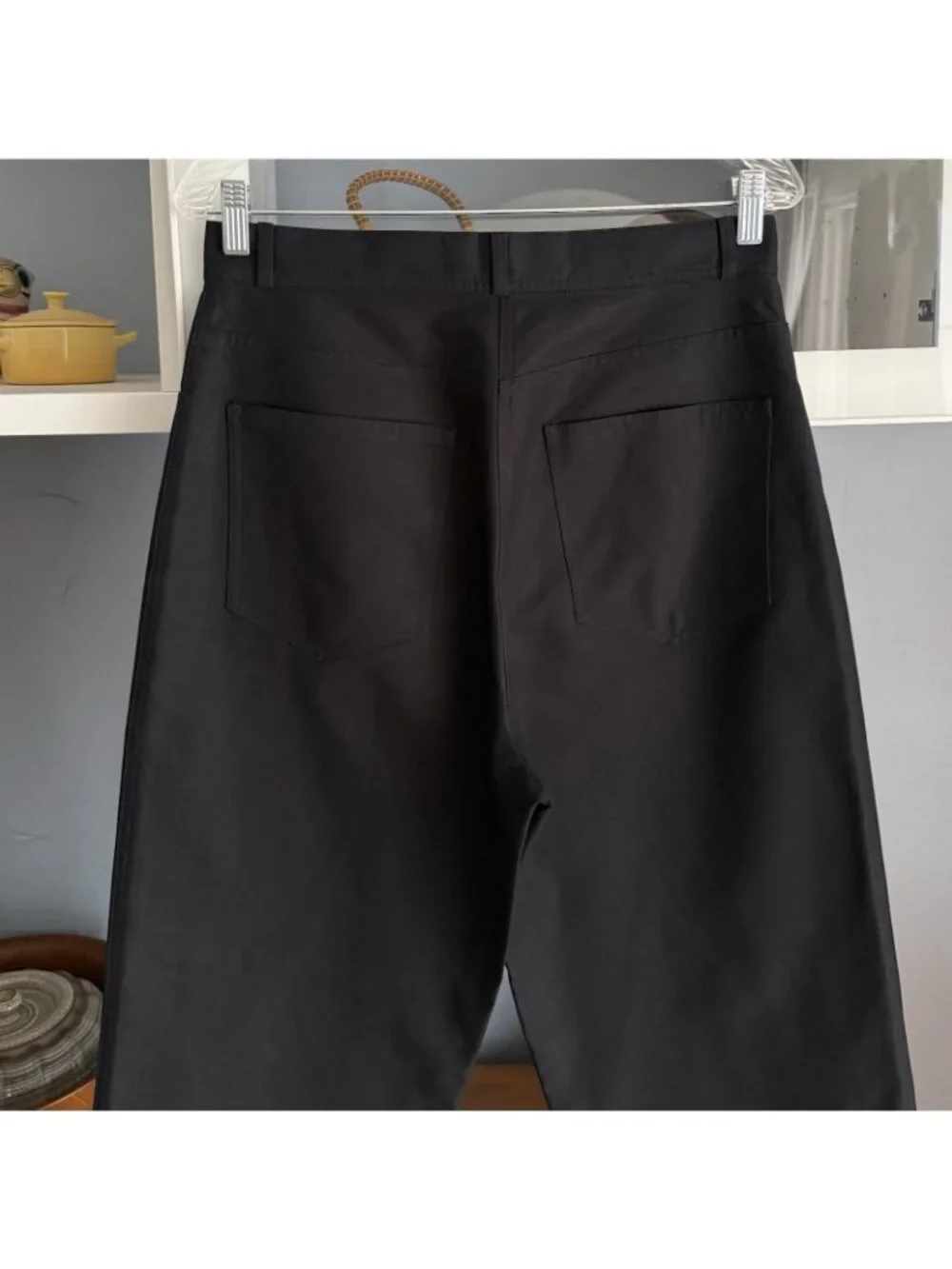 Róhe Valentina Black Cotton Trousers Pants Cropped High Rise Size 40